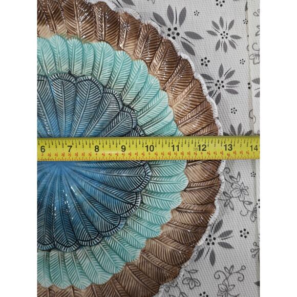 NWT John Derian Target Feathers Round Serving Platter – 13" Stoneware (lighter) - Picture 3 of 9